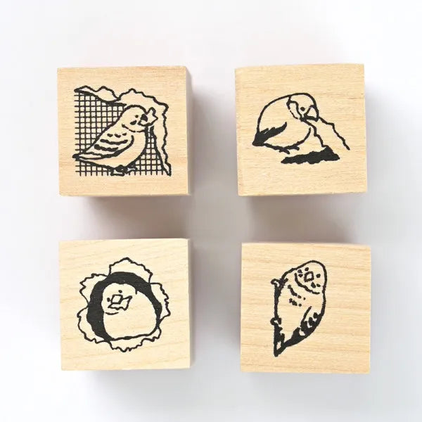 Pranks on the Edge Rubber Stamp Set - Parakeet - NB Co - Default Title by Techo Treats Stationery
