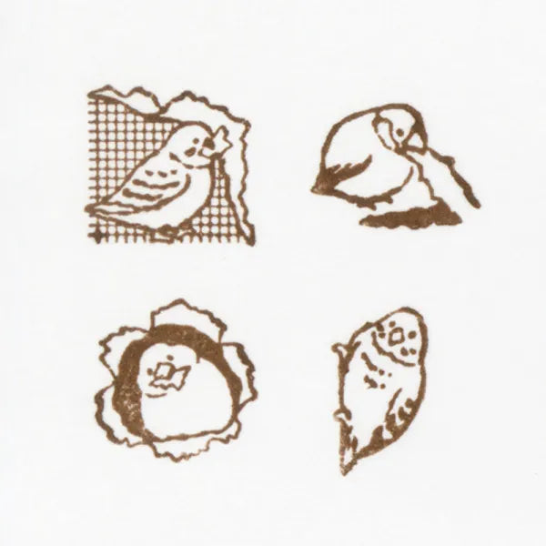 Pranks on the Edge Rubber Stamp Set - Parakeet - NB Co - Default Title by Techo Treats Stationery