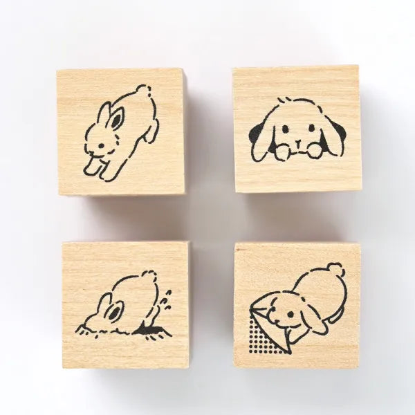 Pranks on the Edge Rubber Stamp Set - Rabbit - NB Co - Default Title by Techo Treats Stationery