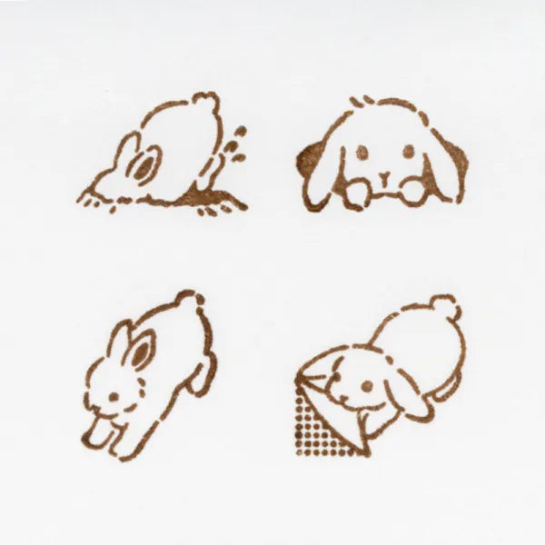 Pranks on the Edge Rubber Stamp Set - Rabbit - NB Co - Default Title by Techo Treats Stationery