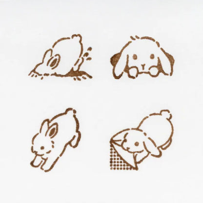 Pranks on the Edge Rubber Stamp Set - Rabbit - NB Co - Default Title by Techo Treats Stationery
