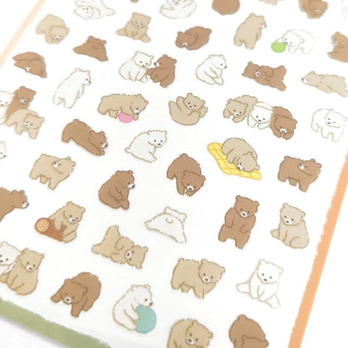 Puchifuwa Tiny Puffy Sticker - Bear - Techo Treats