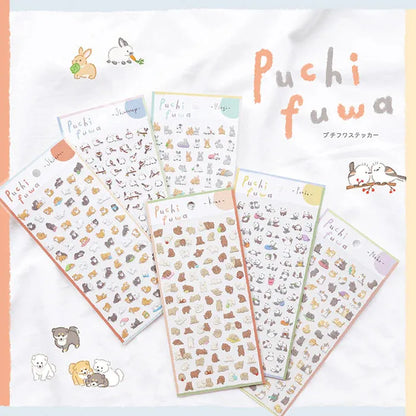 Puchifuwa Tiny Puffy Sticker - Bear - Techo Treats