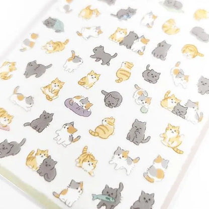 Puchifuwa Tiny Puffy Sticker - Cat - Techo Treats