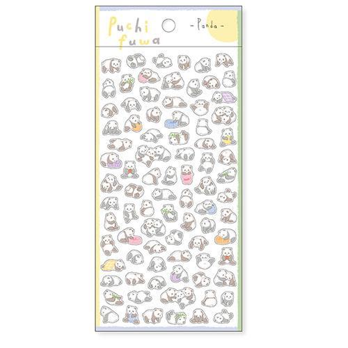 Puchifuwa Tiny Puffy Sticker - Panda - Techo Treats