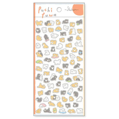 Puchifuwa Tiny Puffy Sticker - Shiba - Techo Treats