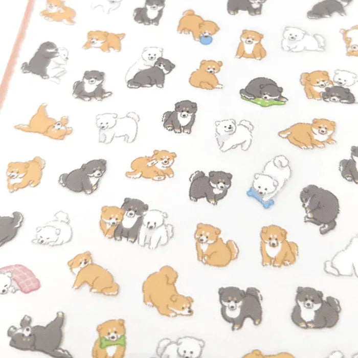 Puchifuwa Tiny Puffy Sticker - Shiba - Techo Treats