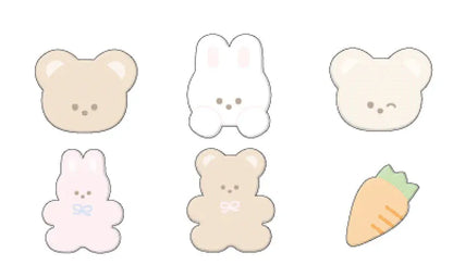 Puff Sponge Seal Flake - Bear and Rabbit - KAMIO JAPAN - Default Title by Techo Treats Stationery
