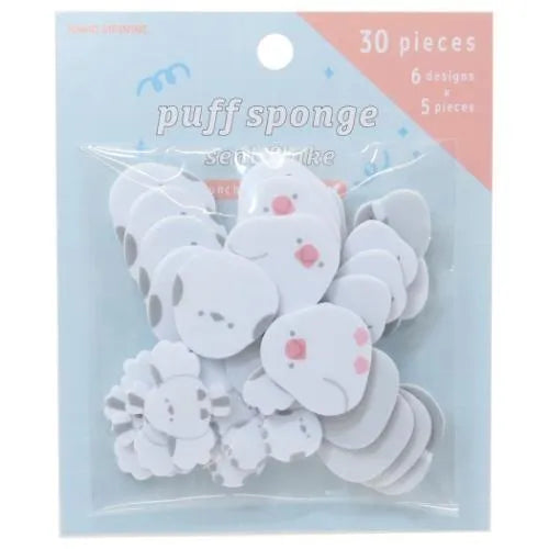 Puff Sponge Seal Flake - Buncho and Shimaenaga - KAMIO JAPAN - Default Title by Techo Treats Stationery