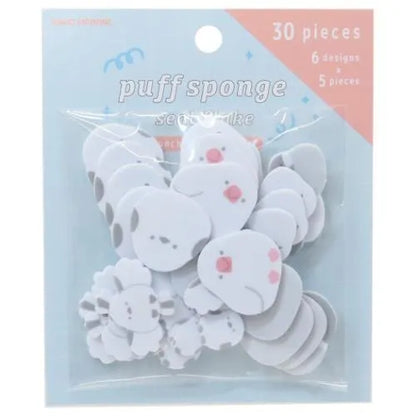 Puff Sponge Seal Flake - Buncho and Shimaenaga - KAMIO JAPAN - Default Title by Techo Treats Stationery