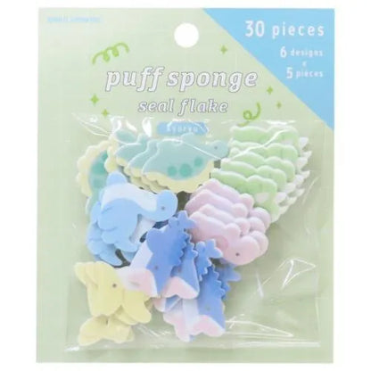 Puff Sponge Seal Flake - Dinosaurs - KAMIO JAPAN - Default Title by Techo Treats Stationery