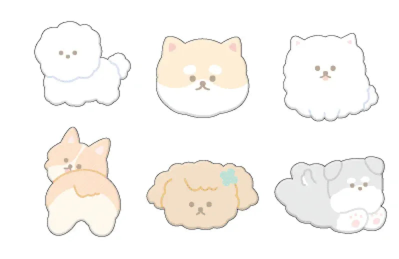 Puff Sponge Seal Flake - Dogs - KAMIO JAPAN - Default Title by Techo Treats Stationery