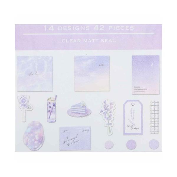 Q-LiA Colorfilm Seal Bright Flake Stickers - Chiffon Purple - Default Title by Techo Treats Stationery