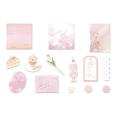 Q-LiA Colorfilm Seal Bright Flake Stickers - Holiday Pink - Default Title by Techo Treats Stationery