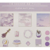 Q-LiA Colorfilm Seal Flake Stickers - Sunset Purple - Default Title by Techo Treats Stationery