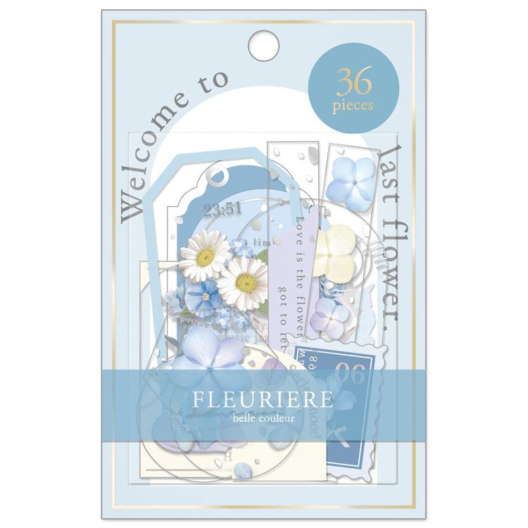 Q-LiA Fleuriere Flake Stickers - Blue - Default Title by Techo Treats Stationery