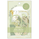Q-LiA Fleuriere Flake Stickers - Lime Green - Default Title by Techo Treats Stationery