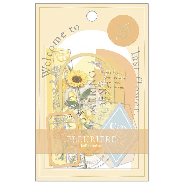 Q-LiA Fleuriere Flake Stickers - Yellow - Default Title by Techo Treats Stationery