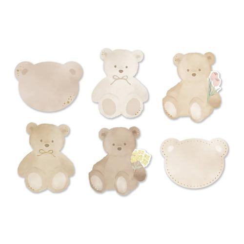 Q-LiA HITOKOTO Flake Sticker - Teddy Bear - Default Title by Techo Treats Stationery