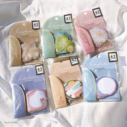 Q-LiA Hitokoto Flake Stickers - Teddy Bear - Default Title by Techo Treats Stationery