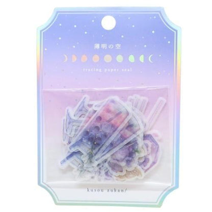 Q-LiA Imaginary Picture Book Flake Stickers - Twilight Sky - Default Title by Techo Treats Stationery