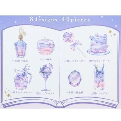 Q-LiA Imaginary Picture Book Flake Stickers - Twilight Sky - Default Title by Techo Treats Stationery