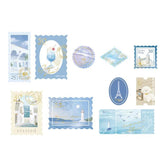 Q-LiA Kitterie Stamp-like Flake Stickers - Travel Time - Default Title by Techo Treats Stationery