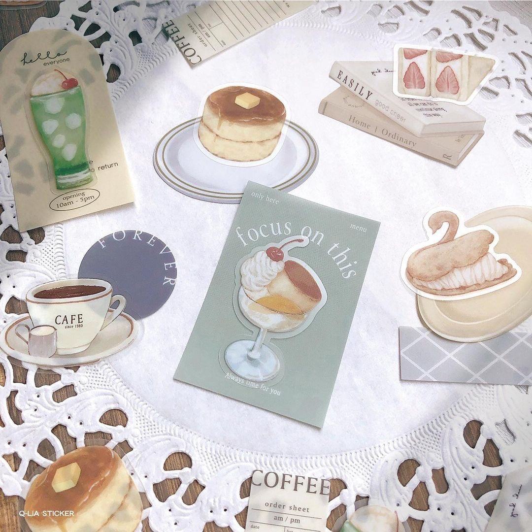 Q-LiA Mootasty Flake Stickers - Kissa - Default Title by Techo Treats Stationery