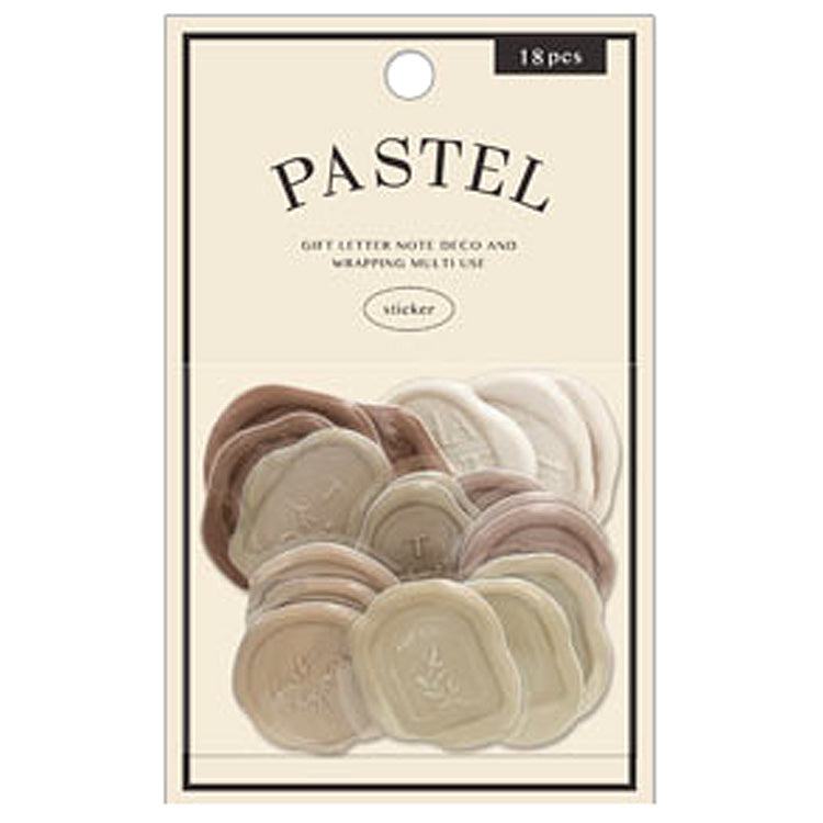 Q-LiA PASTEL SEALING DEAR Wax Seal Sticker - Latte Brown - Default Title by Techo Treats Stationery