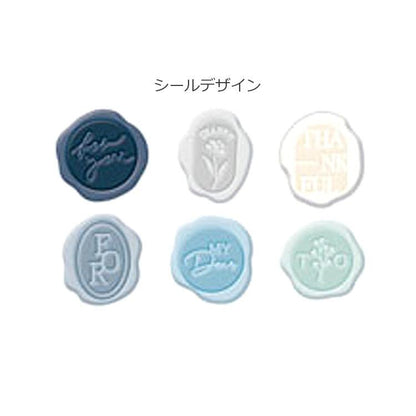 Q-LiA PASTEL SEALING DEAR Wax Seal Sticker - Light Blue - Default Title by Techo Treats Stationery