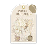 Q-LiA Poche Bouquet Flake Stickers - Ivory - Default Title by Techo Treats Stationery