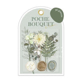 Q-LiA Poche Bouquet Flake Stickers - Moss Green - Default Title by Techo Treats Stationery