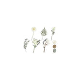 Q-LiA Poche Bouquet Flake Stickers - Moss Green - Default Title by Techo Treats Stationery