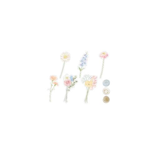 Q-LiA Poche Bouquet Flake Stickers - Pastel - Default Title by Techo Treats Stationery