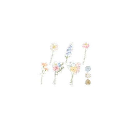 Q-LiA Poche Bouquet Flake Stickers - Pastel - Default Title by Techo Treats Stationery