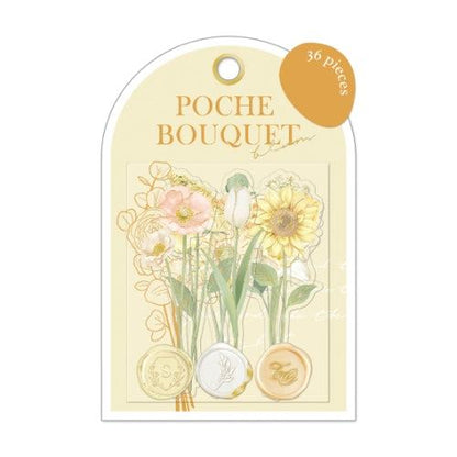 Q-LiA Poche Bouquet Flake Stickers - Yellow - Default Title by Techo Treats Stationery