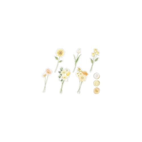 Q-LiA Poche Bouquet Flake Stickers - Yellow - Default Title by Techo Treats Stationery