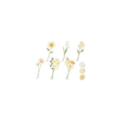 Q-LiA Poche Bouquet Flake Stickers - Yellow - Default Title by Techo Treats Stationery