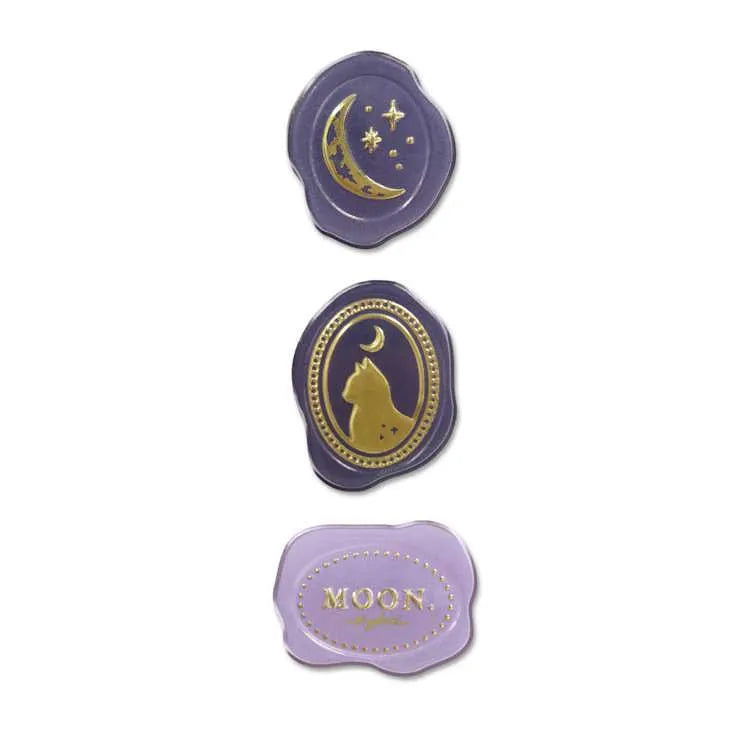 Q-LiA SEALING DEAR Stella Wax Seal Sticker - Moonlight - Default Title by Techo Treats Stationery