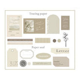 Q-LiA Typory Flake Stickers - Beige - Default Title by Techo Treats Stationery