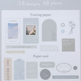 Q-LiA Typory Flake Stickers - Gray - Default Title by Techo Treats Stationery