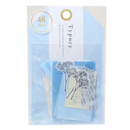 Q-LiA Typory Flake Stickers - Light Blue - Default Title by Techo Treats Stationery
