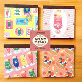 Retro Diary Garagara Memo Pad - Red Stripe - Furukawa Shiko - Default Title by Techo Treats Stationery