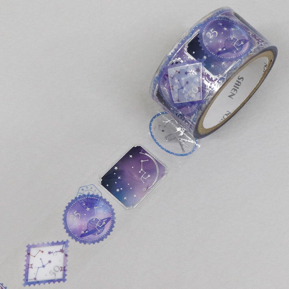 SAIEN Stamp Story Foil-stamped Clear Tape - Constellation - Default Title by Techo Treats Stationery