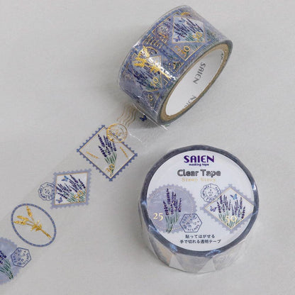 SAIEN Stamp Story Foil-stamped Clear Tape - Lavender - Default Title by Techo Treats Stationery