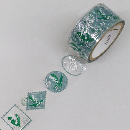 SAIEN Stamp Story Foil-stamped Clear Tape - Lily of the Valley - Default Title by Techo Treats Stationery
