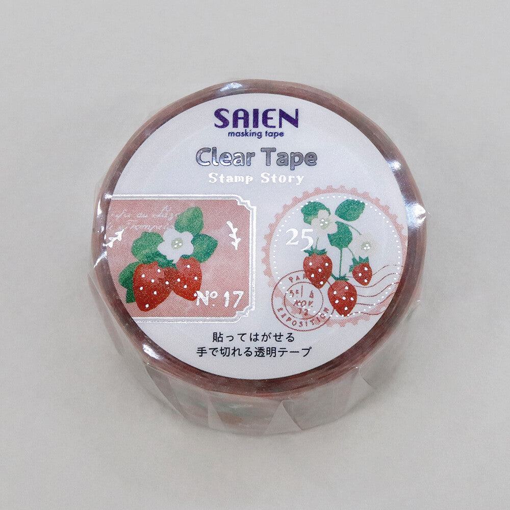 SAIEN Stamp Story Foil-stamped Clear Tape - Strawberry - Default Title by Techo Treats Stationery