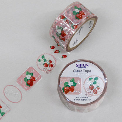 SAIEN Stamp Story Foil-stamped Clear Tape - Strawberry - Default Title by Techo Treats Stationery