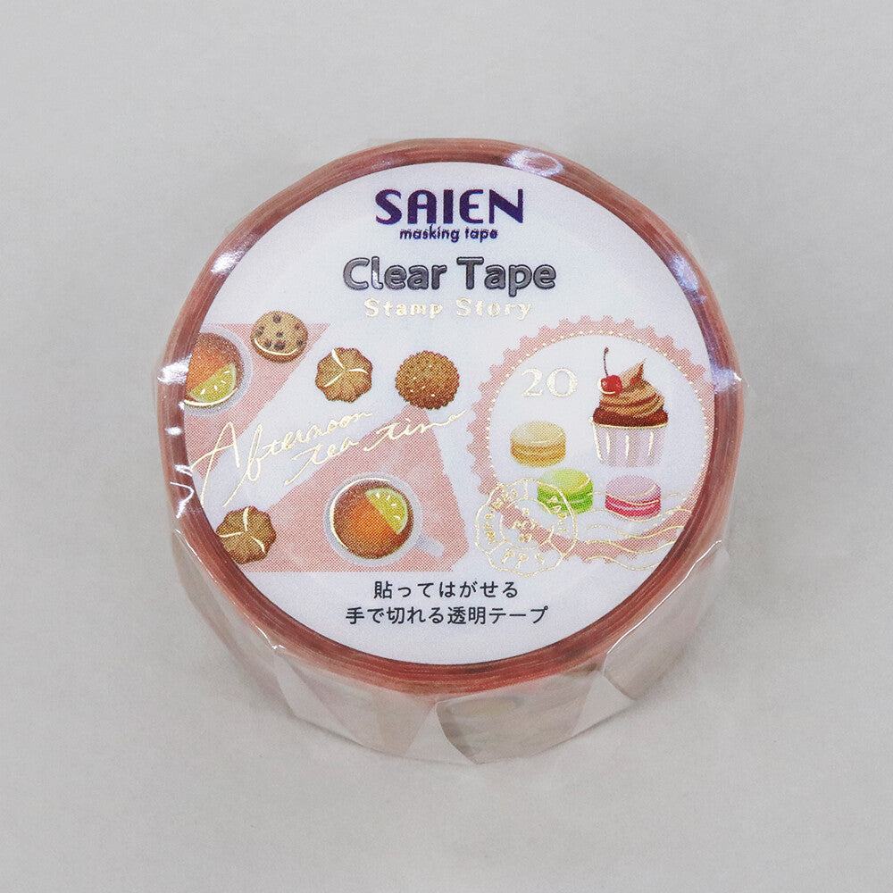 SAIEN Stamp Story Foil-stamped Clear Tape - Tea Party - Default Title by Techo Treats Stationery