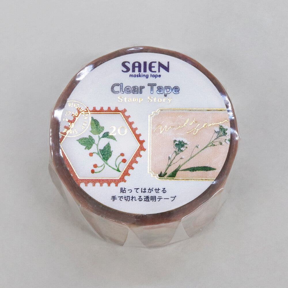 SAIEN Stamp Story Foil-stamped Clear Tape - Wildflower - Default Title by Techo Treats Stationery